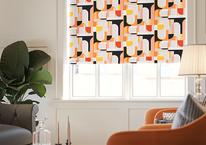 Archways, Orange - Twist&Fit Roller Blind - Image 5